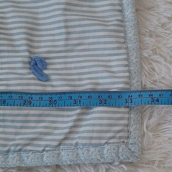 vintage precious moments blue tie ABC lion character print baby quilt retro - Picture 11 of 16